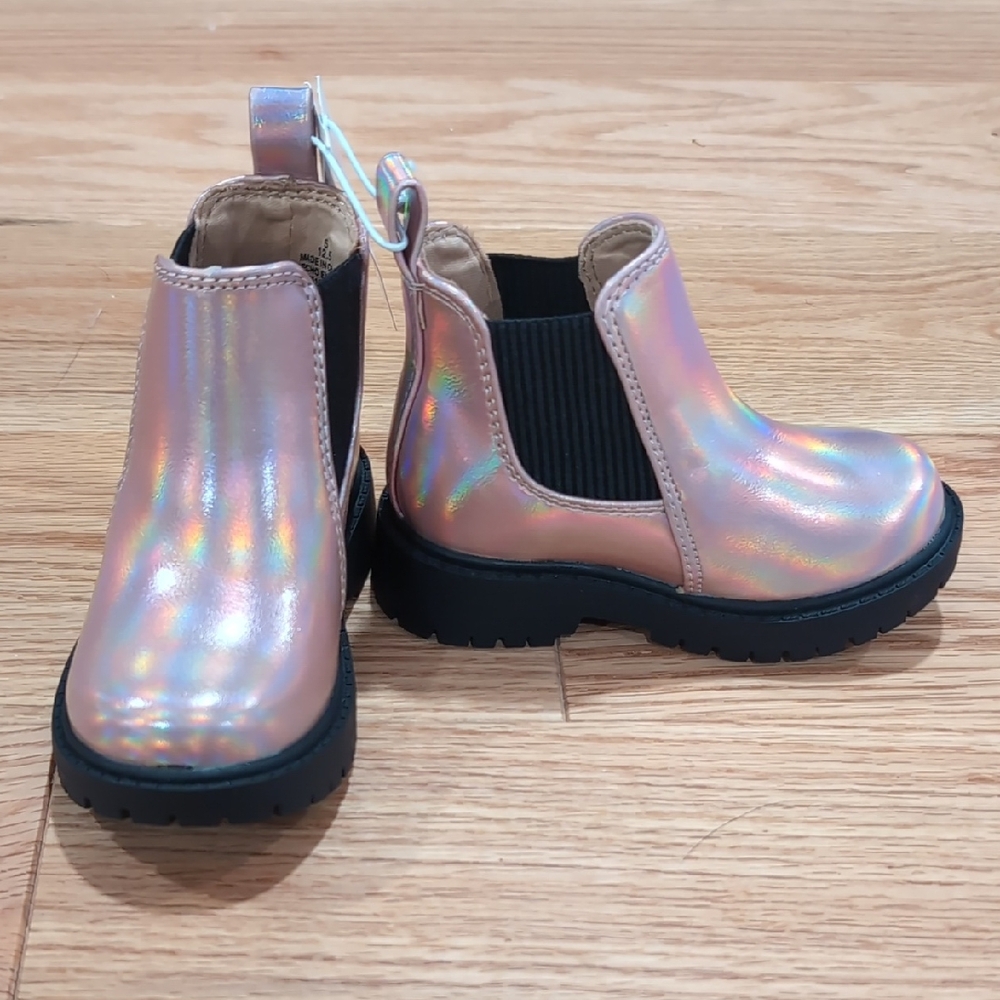 NWT Old Navy Toddler Shimmering Pink Boots 🦄